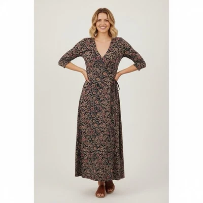 Peruvian Connection Women’s Wrap Midi dress Size L Pima Cotton - Image 1 of 4