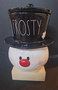 Rae Dunn Frosty der Schneemann 10" Deckeldose Keksdose Magenta Weihnachten - Bild 1 von 6