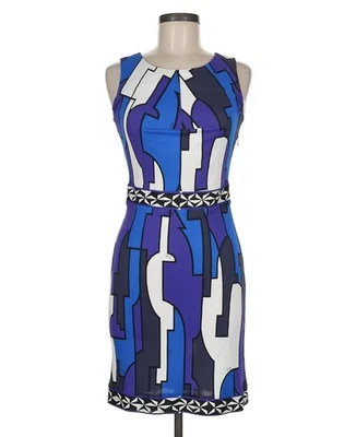 EMILIO PUCCI Blue Abstract  Dress - Sz 42 (6 US)  - Image 1 of 4
