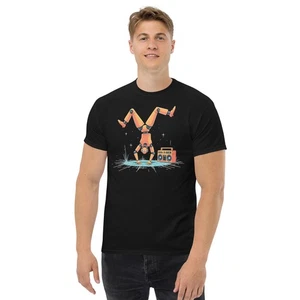 Breakdance Robot T-Shirt Retro Hip Hop Boombox Dancer Streetwear - Picture 1 of 9