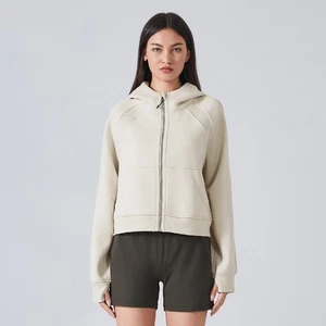 Mujer Vellón Forrado Cremallera Sudadera con Capucha Calce Suelto Chaqueta Deportiva Yoga Sudadera Abrigos - Imagen 1 de 23