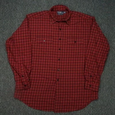 Camisa Polo Ralph Lauren De Colección Para Hombres Extra Grande Roja Lana Whitfield Manga Larga Foto 1 de 4