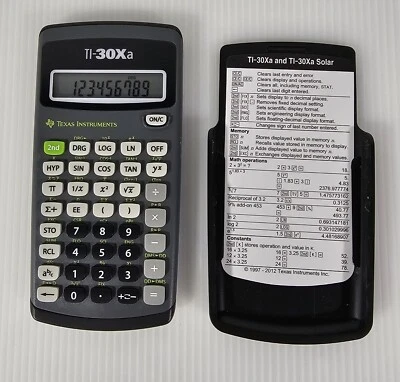 Texas Instruments Ti-30Xa Calculator  - Image 1 of 2