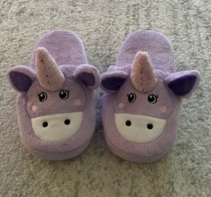 Unicorn Slippers Blinking Buddies by Avon Size 10-12 Large Child's Lighted - Picture 1 of 3