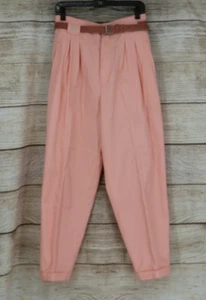 VINTAGE In-Force Inc Womens Size 13/14 Pleated High Rise Pants Light Pink - Picture 1 of 10
