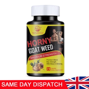 1950mg Horny Goat Weed with Maca Root Extract Capsules Premium Enhancer - Picture 1 of 12