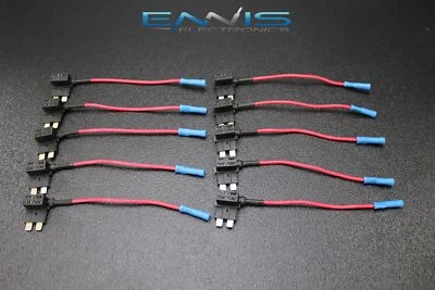 10 PCS ATC ATO BLADE ADD A FUSE TAP CIRCUIT BLOCK PANEL PLUG HOLDER WIRE USA - Image 1 of 4