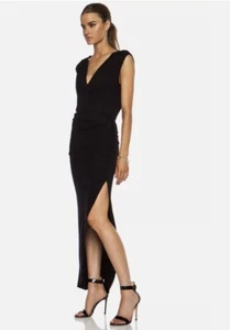 Haute Hippie Maxi Dress Backless Medium Side Slit Faux Wrap Built-In Shorts - Picture 1 of 21