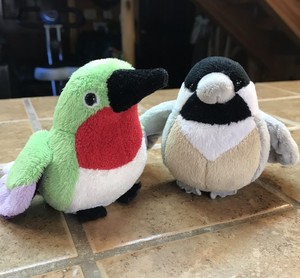 Webkinz Set of Two Birds Hummingbird Sparrow 