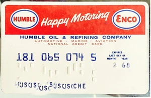 1968 HUMBLE ENCO Happy Motoring SERVICE STATION & GAS CARD * - Picture 1 of 2