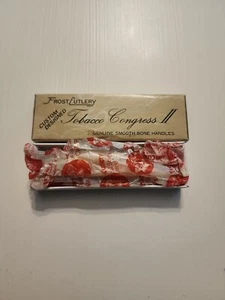 NEW! Frost Cutlery Knife Made in Japan 1980s Tobacco Congress II Smooth Bone - Picture 1 of 3