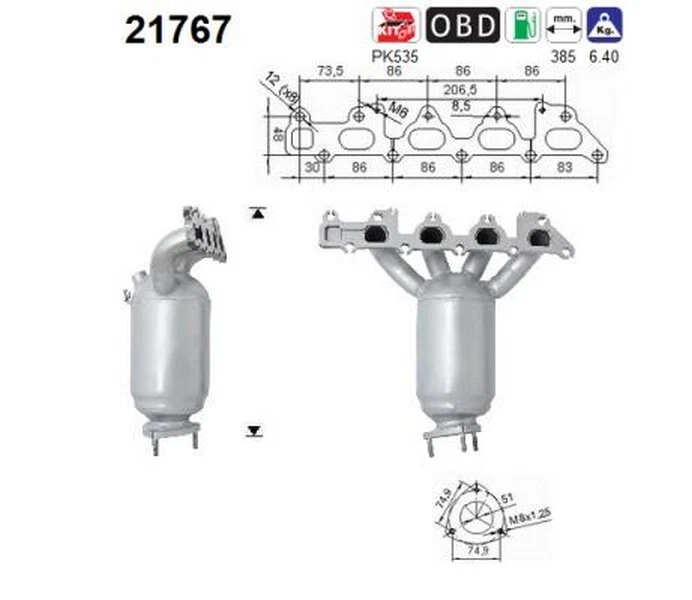 90 KW 122 CV CATALIZZATORE PER Vauxhall Vectra MK II (C) GTS Z02 1.8 16V Dual-Fu - Immagine 1 di 1