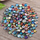150pcs Flower Glass Cabochons for Crafts - 10mm Vintage Mosaic Dome Cabochons