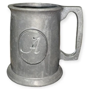 Vintage Armetale Wilton RWP Mug "A" Monogram 4.75" Tall - Picture 1 of 9