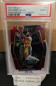Anthony Davis - 2021 Select - Maroon Die Cut Prizm 030/175 - PSA 10 Gem Mint - Picture 1 of 3