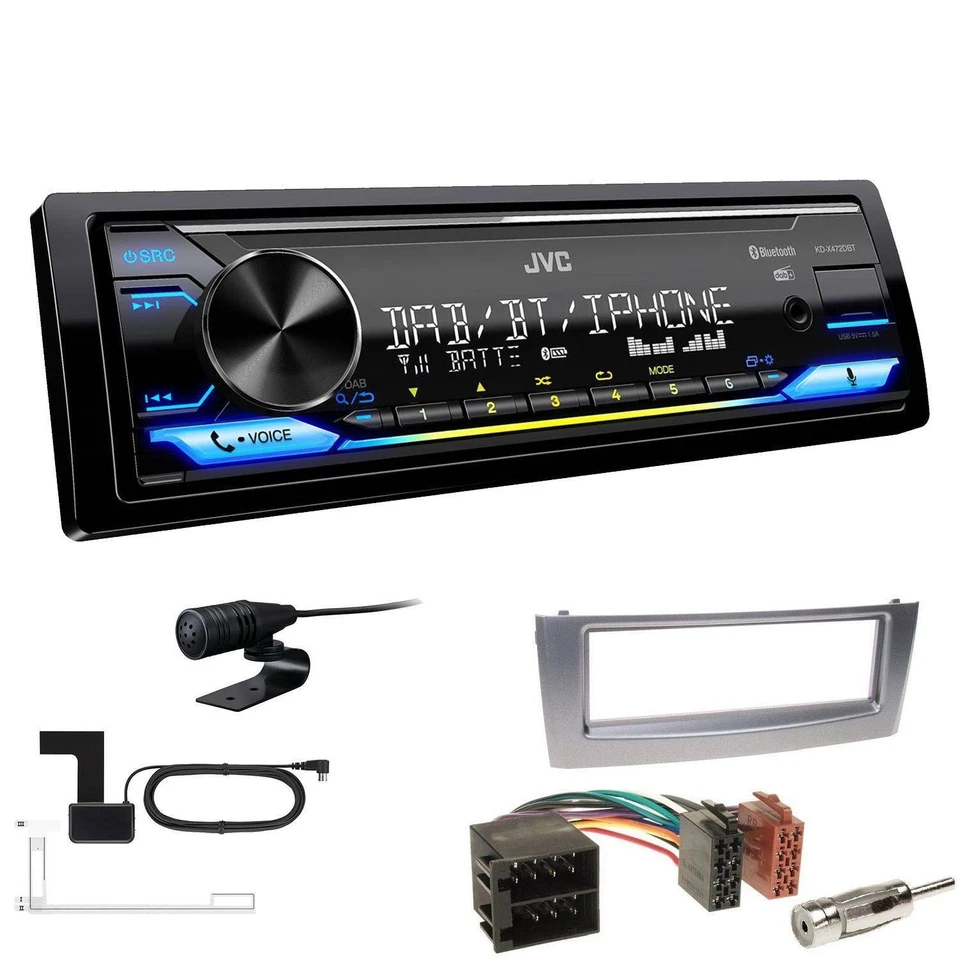 JVC Digital Receiver Autoradio Bluetooth DAB für Fiat Grande Punto 2005-2010