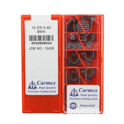 10pcs Carmex 16ER A 60 BMA High quality Threading blade Carbide Inserts - Image 1 of 2