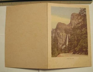 YOSEMITE CAMP CURRY MENU MAY 26 1947 LUNCH 4-1/2"X 6-1/2" BRIDAL VEIL FALLS - Picture 1 of 1