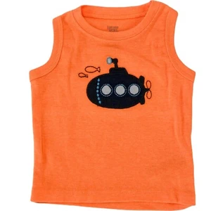 Infant Boy Orange Tank Top Submarine Just One You by Carter's Size 6M - Picture 1 of 3