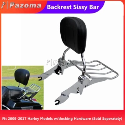 Portaequipajes Sissy Bar con respaldo para Harley Touring Street Glide FLHX 09-17 CVO Foto 1 de 4