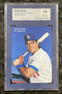 Mike Piazza 1994 MOTHER'S COOKIES R.O.Y. BATTING STANCE #2 SGM 10 Gem - DODGERS!