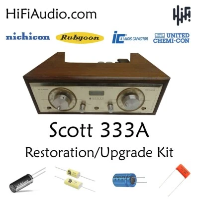 Scott 333A Receptor Sintonizador Restauración Servicio Reparación Reconstrucción Kit Fijar Condensador Foto 1 de 4