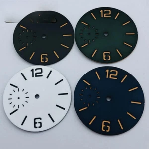 38.5mm Black White Blue Green Watch Dial Luminous Fit 6497 or ST3600 Movement - Picture 1 of 18