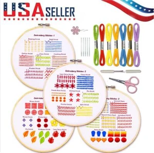 Classic Embroidery Stitches Practice Kit, Embroidery Kit for Beginners - Picture 1 of 9