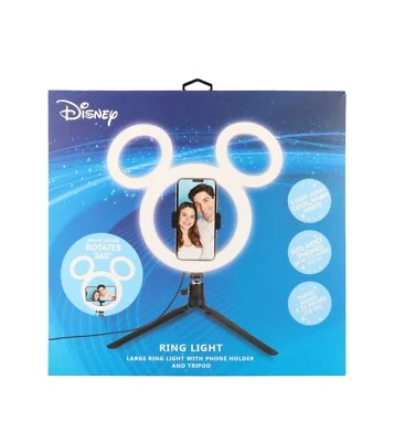NEW Disney Mickey Mouse 12 Inch LED Ring Light Tripod Phone Holder for Tik Tok - Image 1 of 4
