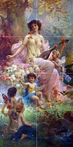 The fairy Tile Mural Kitchen Bathroom Wall Backsplash 8.5x17 Ceramic - Picture 1 of 1