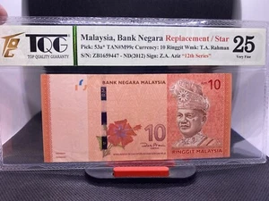 MALAYSIA 2012 RM10 RINGGIT ZB1659447 REPLACEMENT NOTES. - Picture 1 of 4