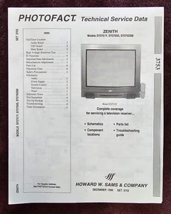 Sams Photofact 3753 Service Manual für Zenith SY2751Y, SY2765S, SY2765SM - Bild 1 von 1