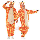 Adult Giraffe Pajama Costume Men`s Women`s Animal One Piece Jumpsuit Halloween