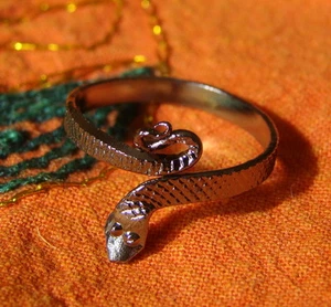 Anillo de dedo del pie serpiente joyería para el pie anillo tamaño ajustable bisutería India - Imagen 1 de 1