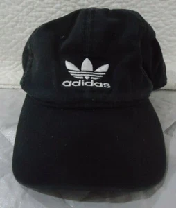 Adidas Baseball Cap Black Adjustable Embroidered Logo Strapback - Picture 1 of 7