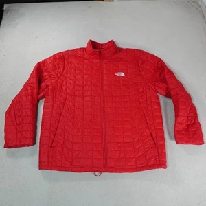North Face Jacket Mens 2XL Red ThermoBall Eco Insulated Quilted Full Zip Outdoor - Picture 1 of 15