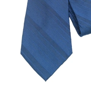 Cravatta Van Heusen seta uomo 60” tinta unita blu righe costine Corpcore classica nuova - Foto 1 di 3
