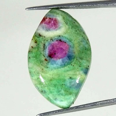 19.60Cts Natural Ruby In Fuchsite Fancy Cabochon Loose Gemstone - Image 1 of 4