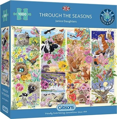 NEW Gibsons Jigsaw Puzzle 1000 Pieces Through the Seasons 9+ Ages - Image 1 of 2