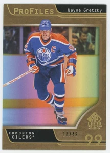2020-21 Upper Deck SP Signature Legends Profiles Gold Wayne Gretzky 18/49 P-45 - Imagen 1 de 3