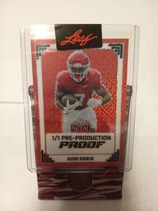 Rashod Dubinion 2024 Leaf Metal Football Pre Production Proof 1/1 NFL - Bild 1 von 2