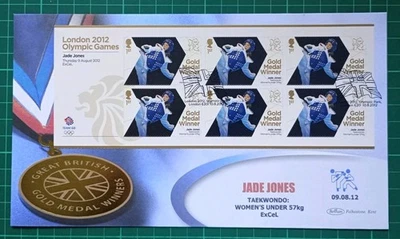 LONDON 2012 OLYMPICS GAMES GREAT BRITISH GOLD MEDAL WINNER FDC JADE JONES - Image 1 of 2
