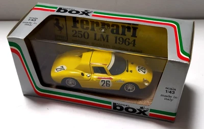 MODEL BOX  1:43 AUTO DIE CAST FERRARI  250 LM #26  LE MANS 1965 GIALLO  ART 8436 - Immagine 1 di 4