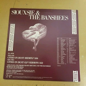 SIOUXSIE AND THE BANSHEES CITIES IN DUST NM-/NM- VINYL LP Single PROMO Rare - Picture 1 of 7