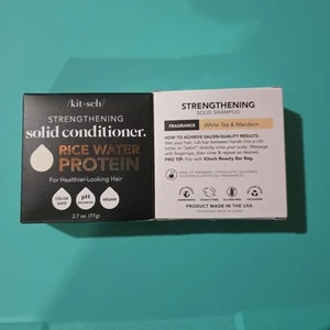 Kitsch Strengthening, Solid Shampoo And Conditioner, Rice Water, Protein- NEW! - Picture 1 of 2
