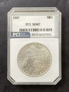 1887-P $1 Morgan Silver Dollar PCI MS-67 Mint State - Picture 1 of 6