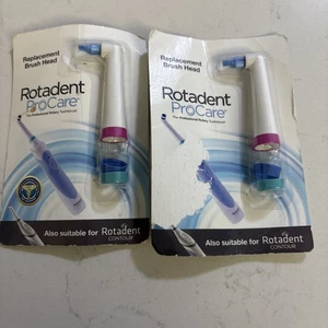 2 ROTADENT CONTOUR - TESTINA SPAZZOLA PROCARE CORTA PUNTA ROTA DENT - VENDITORE USA - Foto 1 di 3