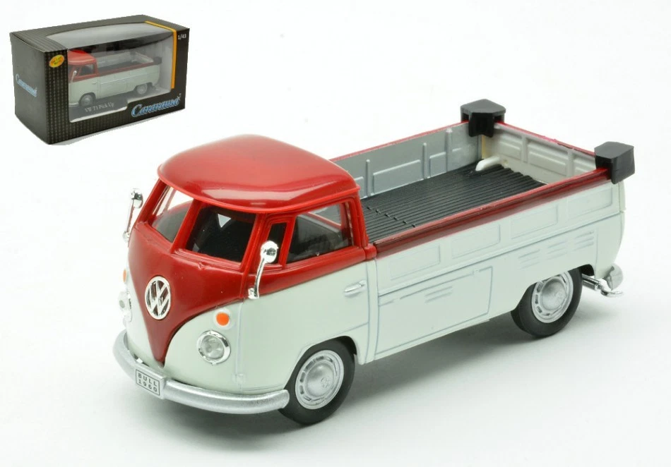 MODELLINO FURGONE STATICO CARARAMA 1:43 VW T1 PICK UP BORDEAUX/BIANCO SCALA 1:43 - Immagine 1 di 1