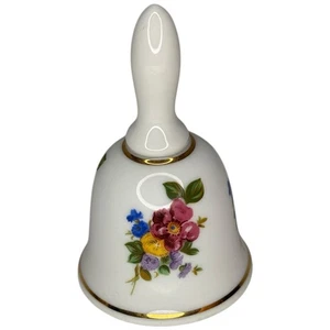 REUTTER WEST GERMANY PORZELLANGLOCKE MIT 3 GLEICHEN BLUMENSTRÄUSSEN - Bild 1 von 6