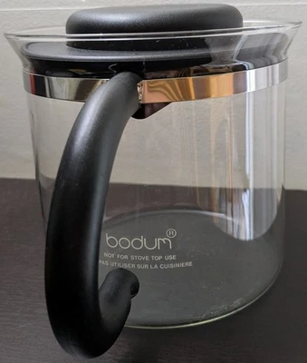 Bodum Glass Tea Infuser Clear with Black Handle Replacement With Lid - Image 1 of 4